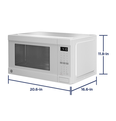 GE® 1.0 Cu. Ft. Capacity Countertop Convection Microwave Oven with Air Fry in White size 11.875 H x 20.6 W x 16.60 D | GCST10A1WWW | Stainless Steel