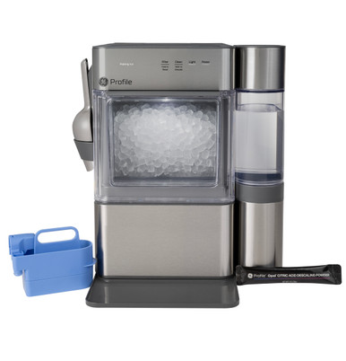 GE Profile™ Opal™ Mini Pro + Nugget Ice Maker with Side Tank in Stainless Steel size 14.56 H x 11.6 W x 15.6 D | P4NM25QZSS
