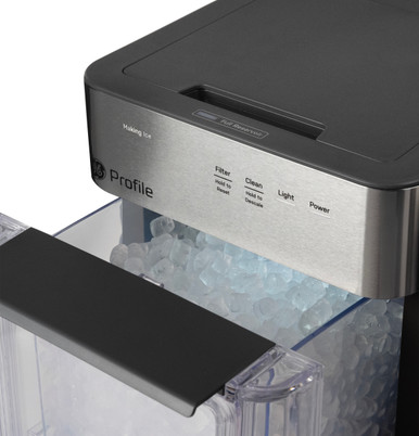 GE Profile™ Opal™ Mini Pro + Nugget Ice Maker with Side Tank in Stainless Steel size 14.56 H x 11.6 W x 15.6 D | P4NM25QZSS