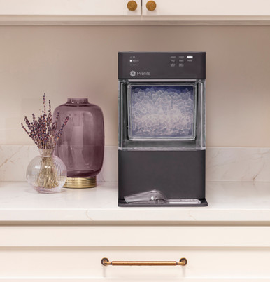 GE Profile Opal Mini Nugget Ice Maker in Charcoal Grey size 14.56 H x 8.6 W x 15.6 D | P4NM20AZOG