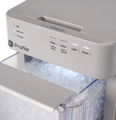 GE Profile™ Opal™ Mini Nugget Ice Maker in Stone Grey size 14.56 H x 8.6 W x 15.6 D | P4NM20BZLG