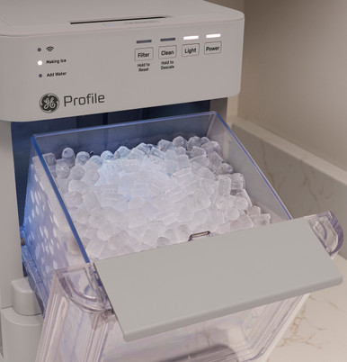 GE Profile™ Opal™ Mini Nugget Ice Maker in Stone Grey size 14.56 H x 8.6 W x 15.6 D | P4NM20BZLG