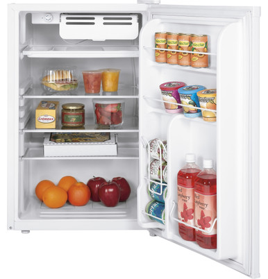 GE 4.4-cu ft Standard-depth Freestanding Mini Fridge Freezer Compartment  (Cleansteel) ENERGY STAR in the Mini Fridges department at