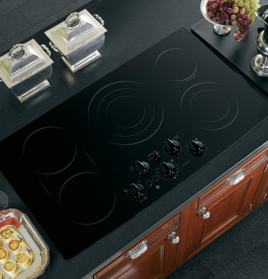 GE PP912BMBB 30 Smoothtop Electric Cooktop with 4 Ribbon