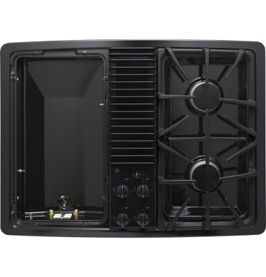 GE 30-in Gas Range Grill Module (Black) in the Cooktop & Range