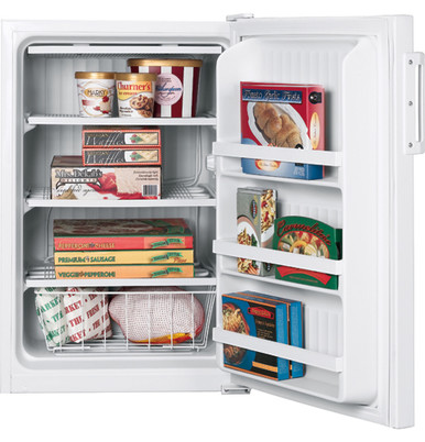 GE® 5.0 Cu. Ft. Manual Defrost Upright Freezer - FUM5SNWW - GE Appliances