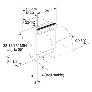 dishwasher dimensions