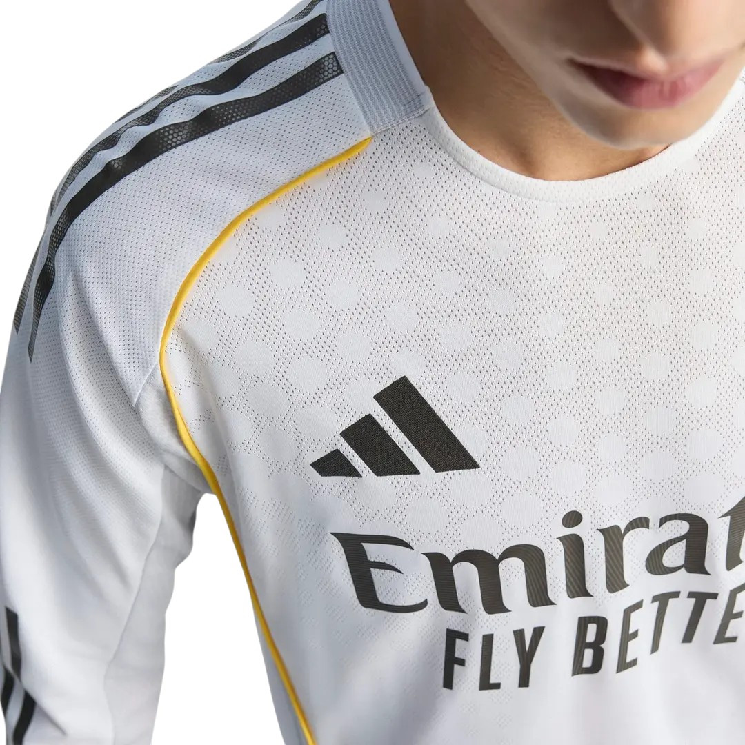 Real Madrid 25/26 Authentic Men's Home Long Sleeve Shirt