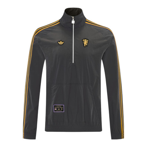 Manchester United 25/26 Men's Gray Half Zip Jacket