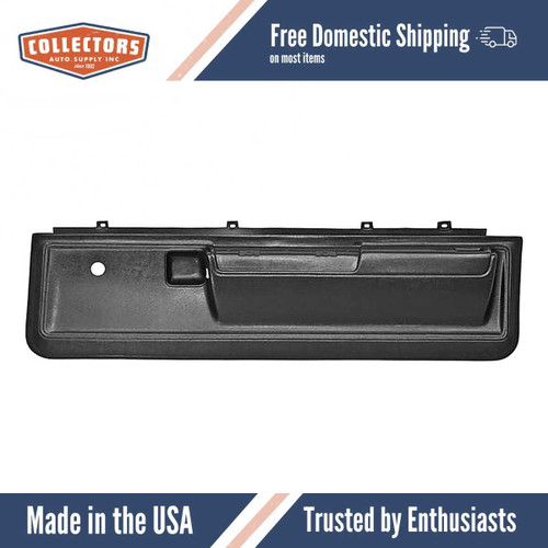 Interior Door Panel Skin Overlay for 1973-1977 Chevrolet/Buick/Oldsmobile Multiple Models Plastic Black Plastic 2 Piece Lower Panel