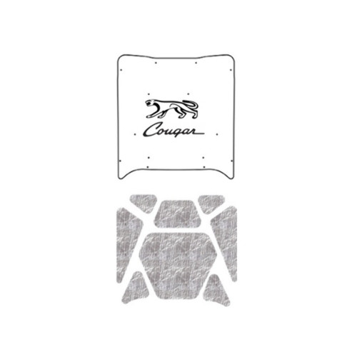 Hood Insulation Pad Heat Shield for 1977-79 Mercury Cougar, @ F-134 Stalking