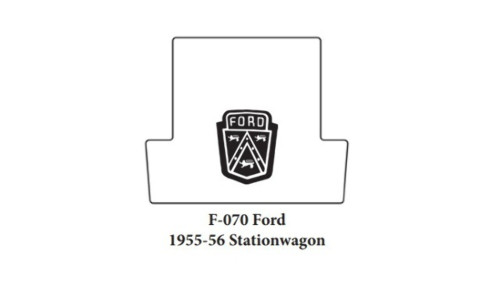 Trunk Floor Mat Cover & Insulation for 1955-56 Ford Station Wagon, w/F-070 Crest