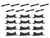 Windshield Molding Clip for 1982 Toyota Celica - Coupe Hatchback - 21 Piece Direct Replacement