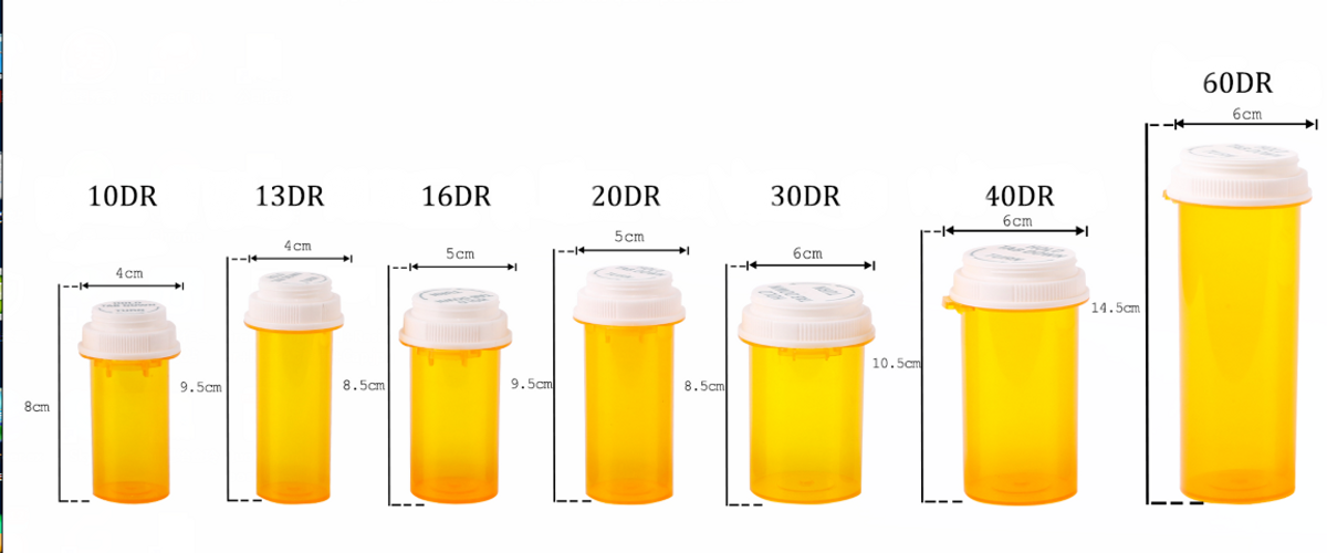 16 Dram Amber Vial with Reversible Cap