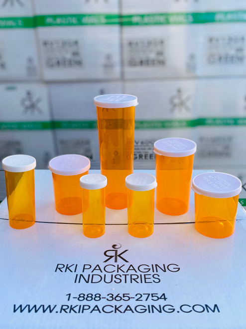Amber Snap Cap Bottles - Non-Child Safe