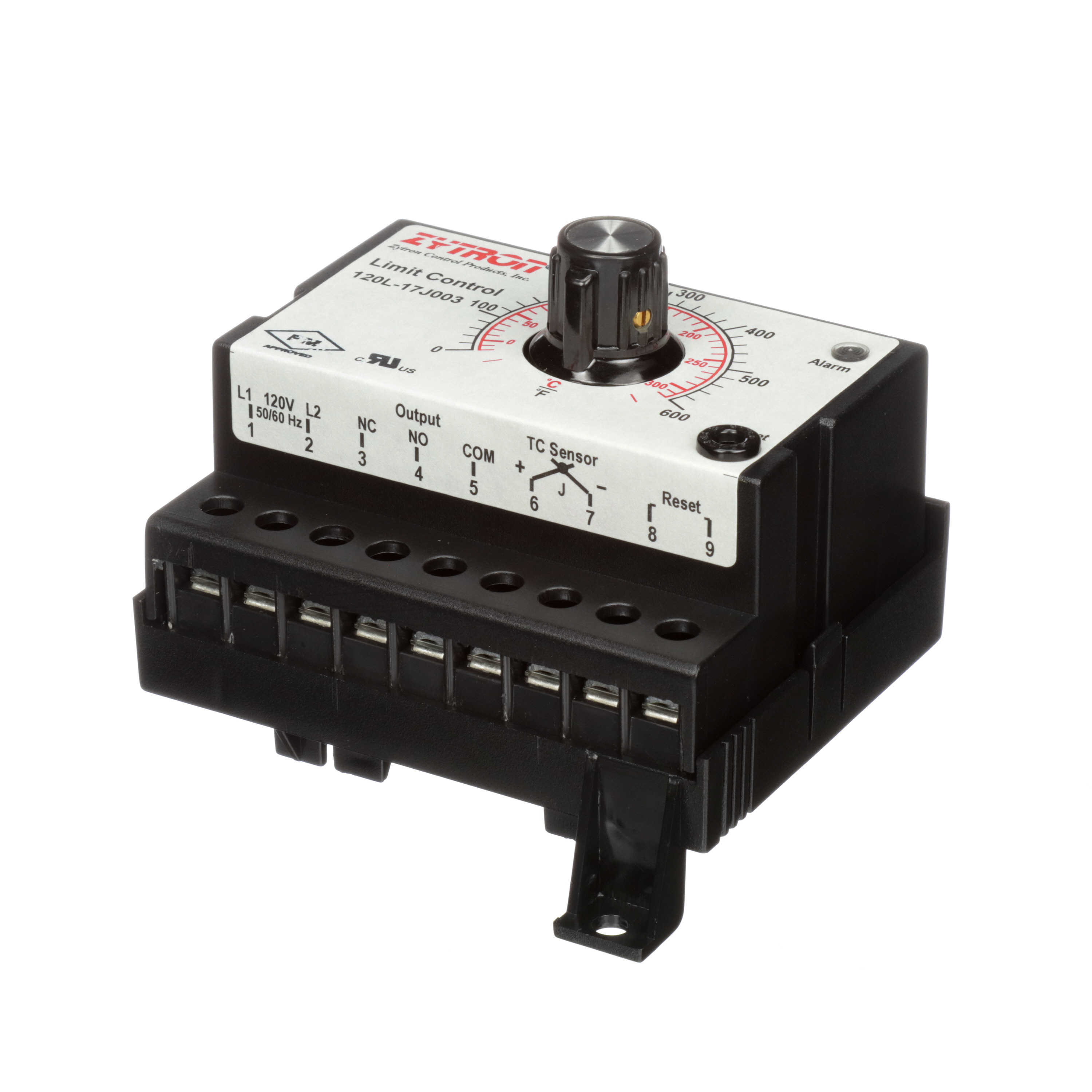 Zytron Series 120L Temperature Limit Controller - 100 Ohm PRTD, 0° to  500°F/-20° to 260°C, 120VAC - 120L-17PZ394