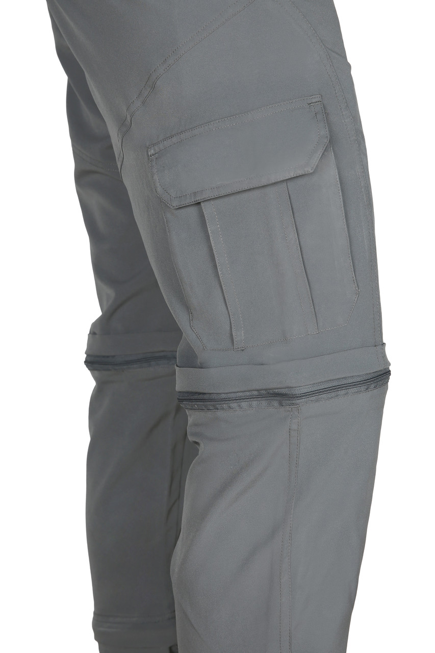 Convertible Detachable Trekking Hiking Outdoor Pants Grey with belt -  Outdoor Adventure Gear