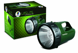 Wipro Rechargeable 3W Lifelite LED Torch Wipro Rechargeable 3W Lifelite LED Torch