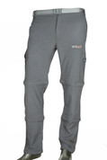 Convertible Detachable Trekking Hiking Outdoor Pants Grey with belt