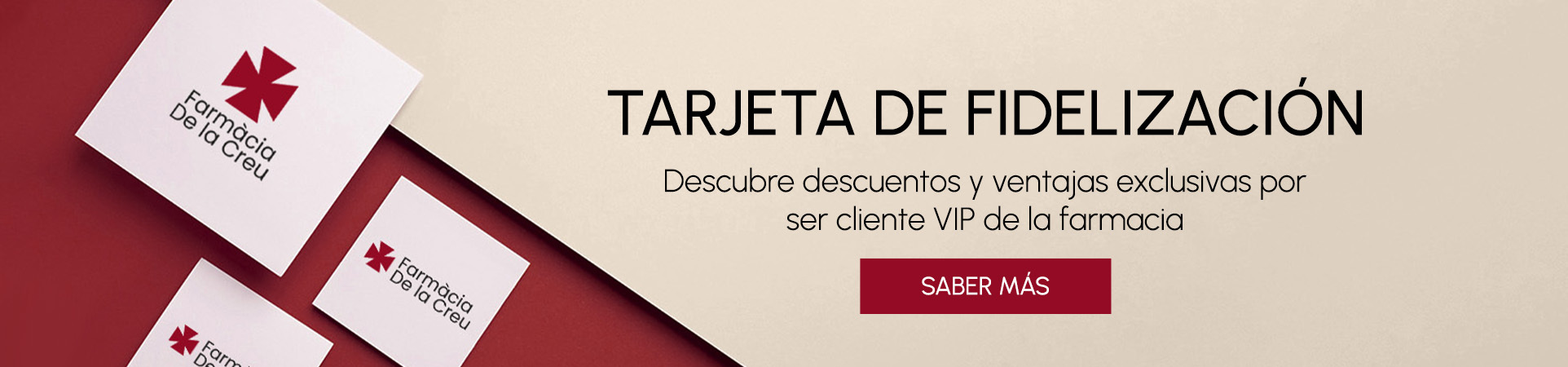 Tarjeta de fidelización en Farmacia de la creu