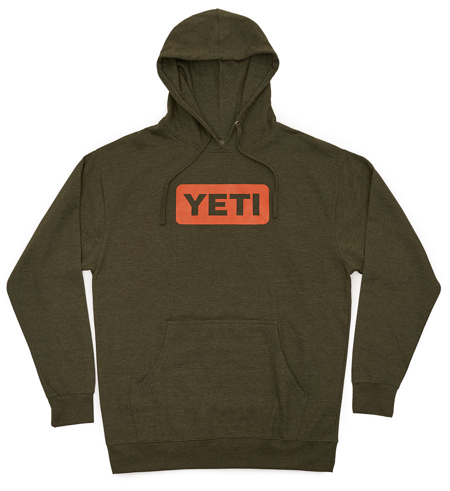Yeti Ropa YETI Badge Logo Hoodie - Olive - TackleDirect
