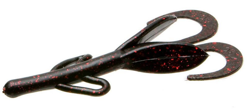 Zoom Baby Brush Hog Soft Plastic Bait - 5.5 Inch, Watermelon Red, Pack Of 12 For Bass Fishing