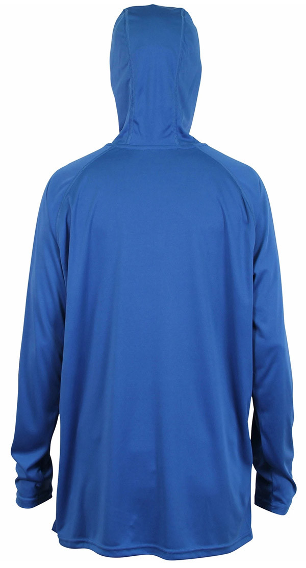 Aftco Jason Christie Performance Hooded LS Shirt - Nautical Blue