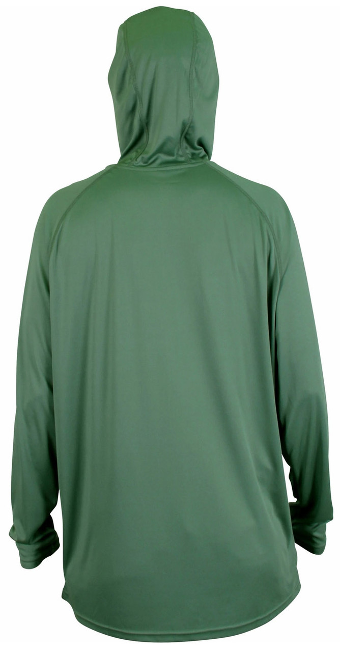 Aftco Jason Christie Performance Hooded LS Shirt - Olive