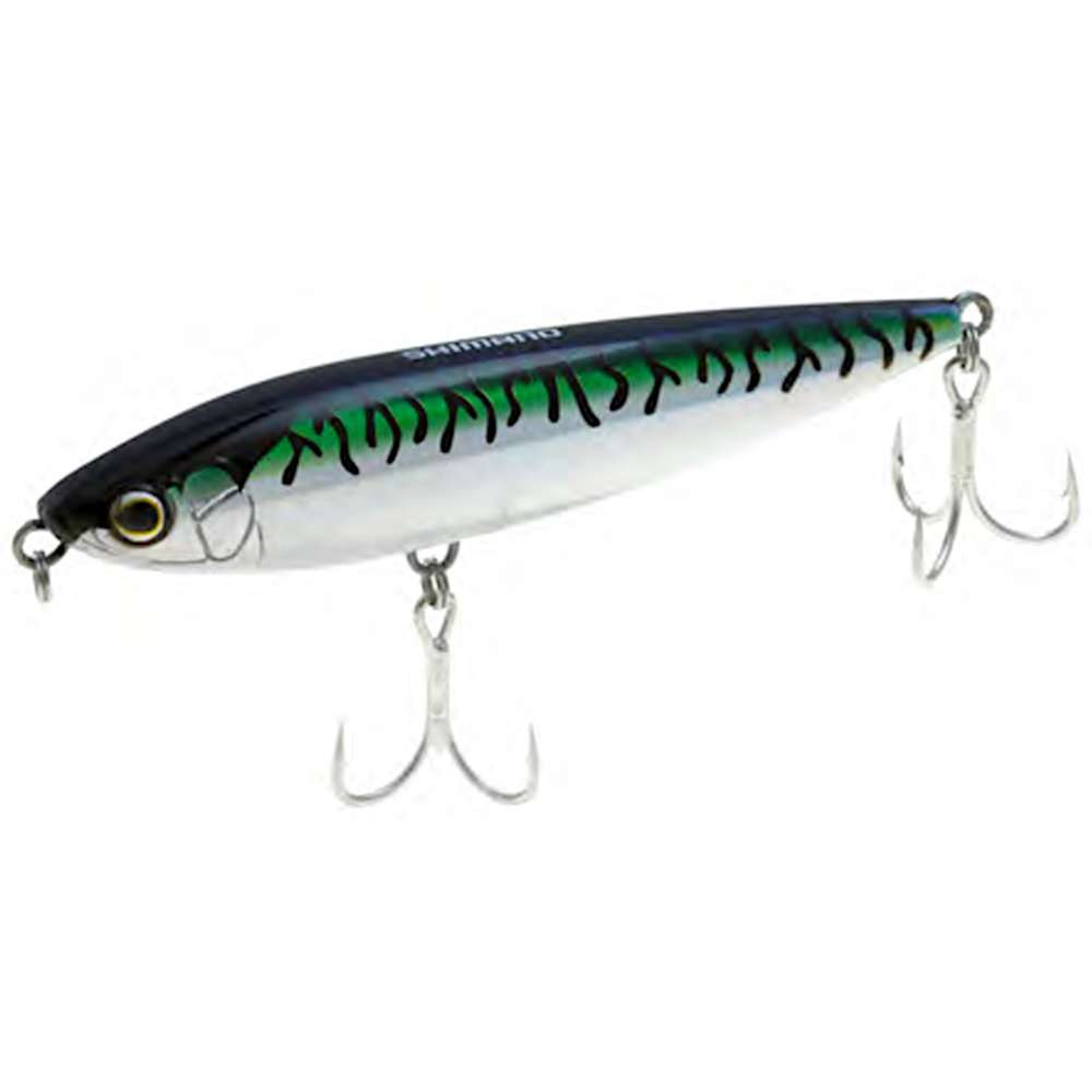 Shimano Current Sniper Jerkbait Lure - Injured Mackerel Color, 140mm, 32g (OM140PEIM)