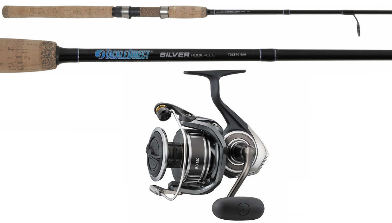 TackleDirect Silver Hook/Daiwa BG MQ 4000 Spinning Combo