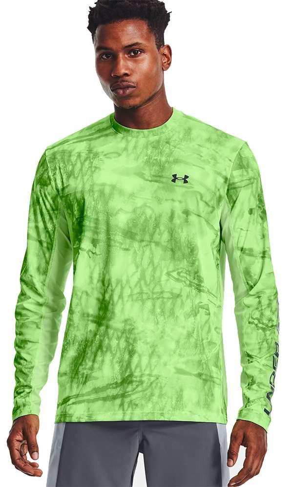 Under Armour Iso-Chill Shorebreak Camo L/S Shirt - Summer Lime - L