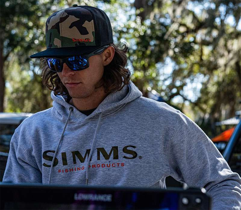 Simms Flat Brim Cap - Woodland Camo - TackleDirect