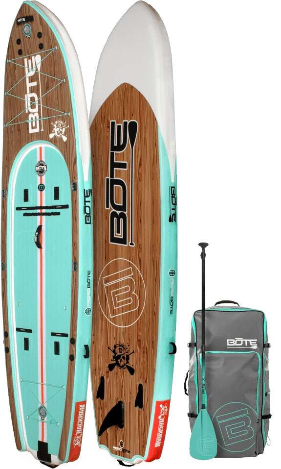 BOTE Rackham Aero Paddle Board 12ft. 4in. Classic Teak - TackleDirect