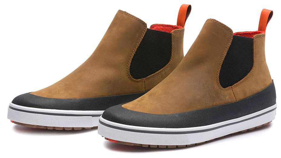 Grundens Freeboard Leather Chukka Boot - Deck Brown - TackleDirect