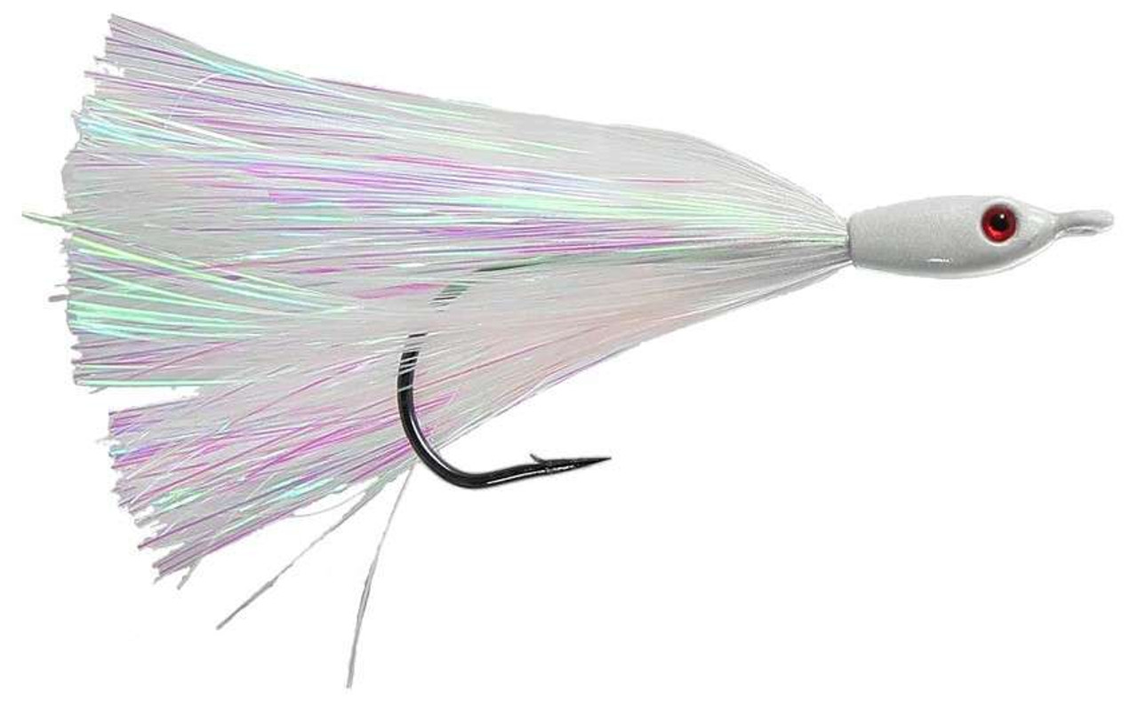 Jigging World Fluke Candy V2 Teasers - Mylar - White - TackleDirect