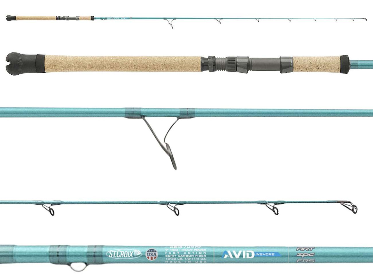 St. Croix ASIS711HMF Avid Series Inshore Spinning Rod - TackleDirect