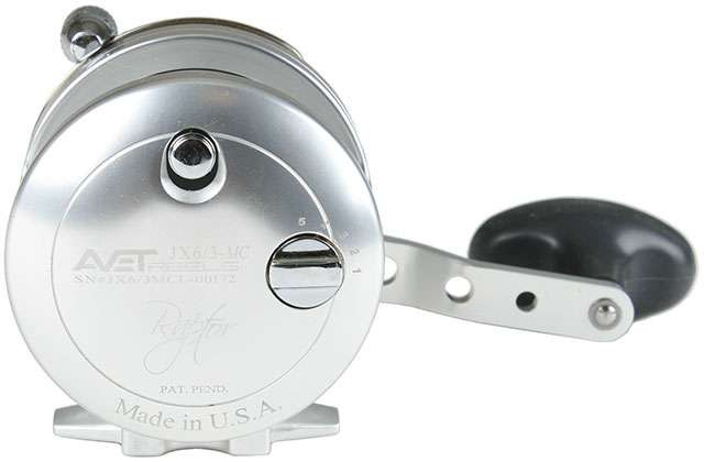 Avet JX 6/3 MC Raptor 2-Speed Lever Drag Casting Reel Left-Hand Silver