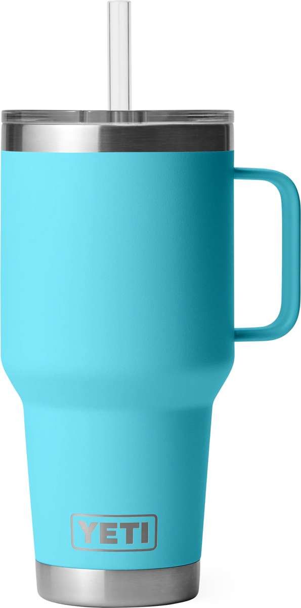 YETI Rambler 35oz Mug with Straw Lid - Reef Blue - TackleDirect