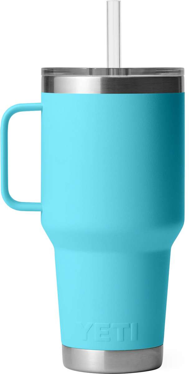 YETI Rambler 35oz Mug with Straw Lid - Reef Blue - TackleDirect