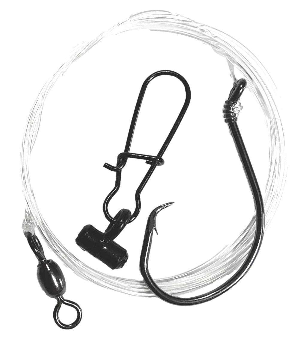 Sea Striker Cod Fishing Rig - 2-Hook Setup With Gold Beak Hooks & Fluorescent Tubing