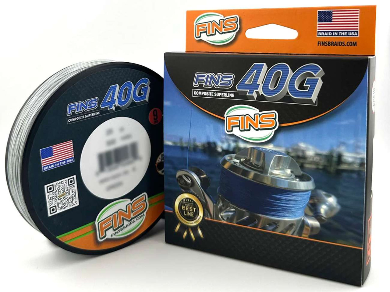 FINS 40G Superline - Green - 15lb - 150yd - TackleDirect