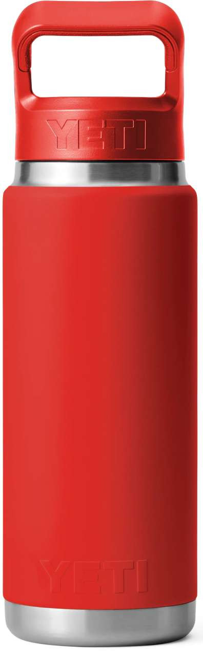 YETI Rambler 26oz Bottle with Straw Cap - Canyon Red - TackleDirect