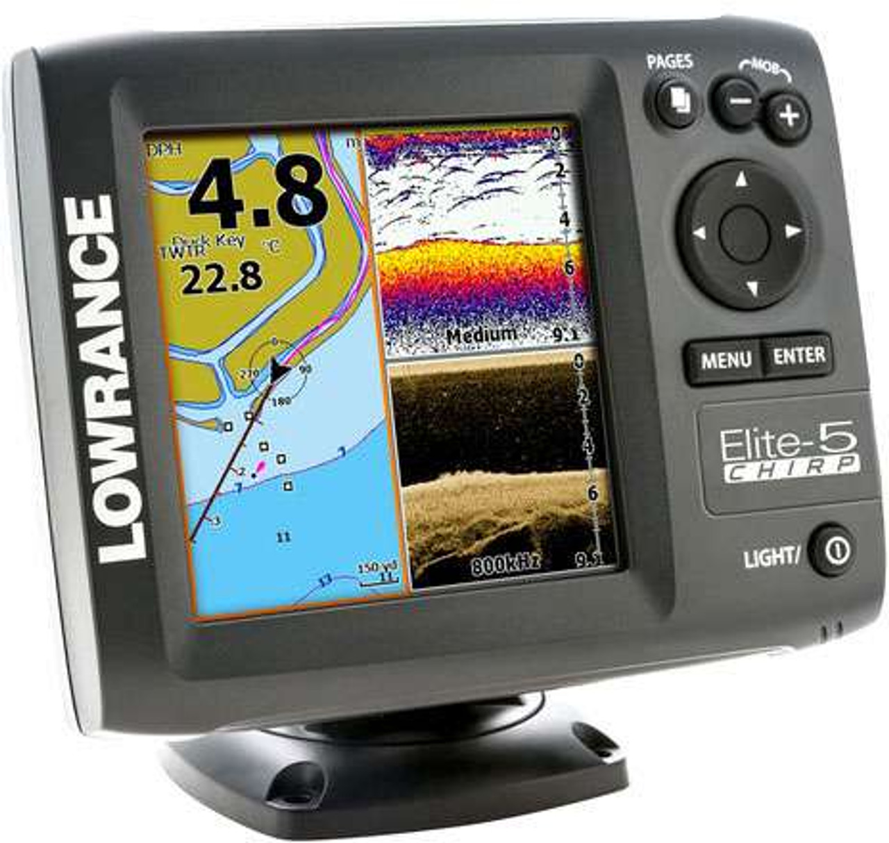 スコップ５５!!　魚群 LOWRANCE製 Elite-4x Chirp Lowrance Elite‑4x IceMachine Fishfinder & 83/200 Transducer