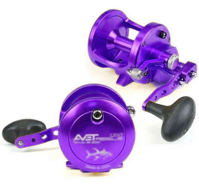 Avet LX 6.3 MC Raptor 2-Speed Lever Drag Conventional Reel Purple