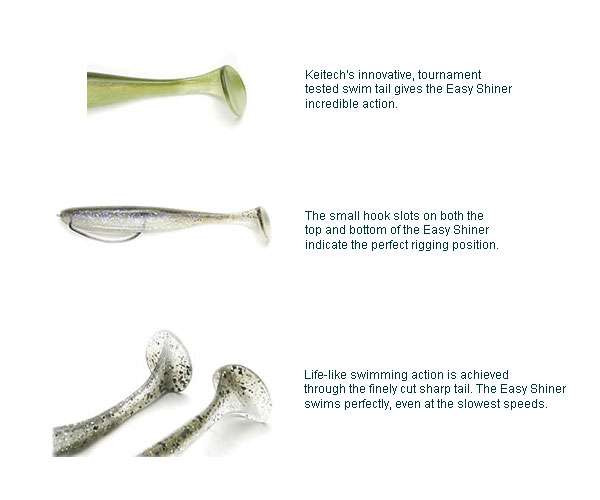 Keitech Easy Shiner Delta Craw UV 7 Pezzi, Esche In Gomma Da 10 Cm E 5g Per Pesca - Foto 5