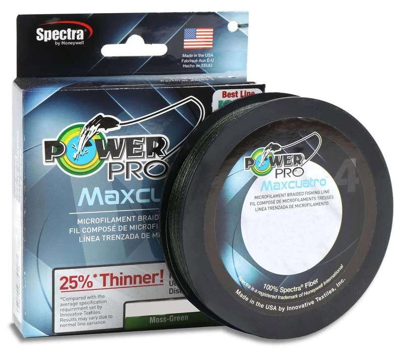 Power Pro Maxcuatro Spectra Moss Green Braided Line main image 1