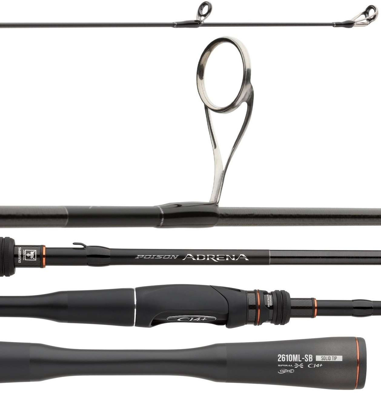 送料込ジャッカル　シマノPOISON ADRENA SOLID 265UL-S Shimano PAD2610MPSB Poison Adrena B Spinning Rod - TackleDirect
