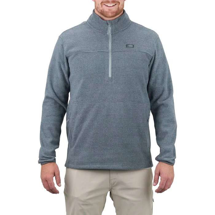 Aftco Sentinel Full Zip Fleece - Charcoal Heather - M - TackleDirect