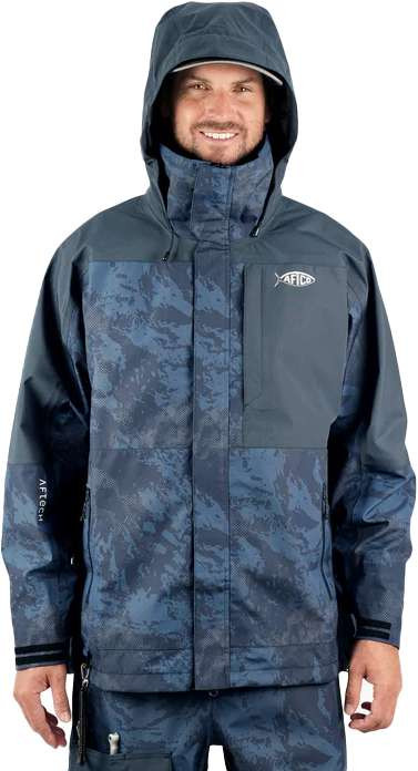 Aftco Barricade Jacket - Naval Storm Camo - Medium - TackleDirect