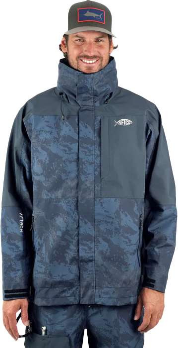 Aftco Barricade Jacket - Naval Storm Camo - Medium - TackleDirect